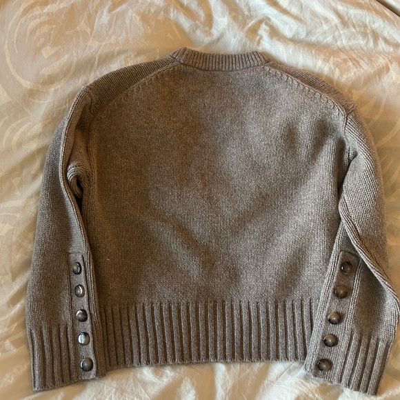 Sezane Taupe Sweater with Button Details NWOT - Picture 10 of 11